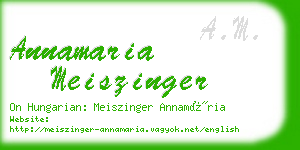 annamaria meiszinger business card